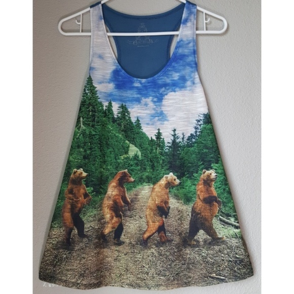 Bear Dance Tops - Bears On A Walk Tank Top by Bear Dance Small